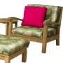 set 35 -- marina del rey (loveseat,sofa,armchair,ottoman,coffee table) & 20 inch round side table (tb-k018)- green